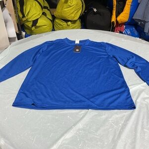 Men's Long-Sleeve Crewneck Shirt in Bright Blue
